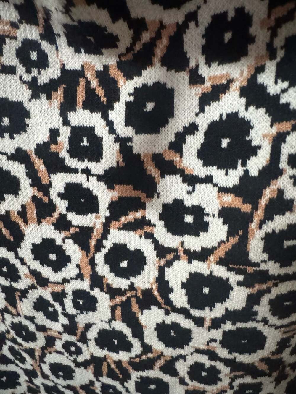 DVF for Target Women's Knit Halter Midi Dress in Black and Tan Floral XS - Picture 5 of 6